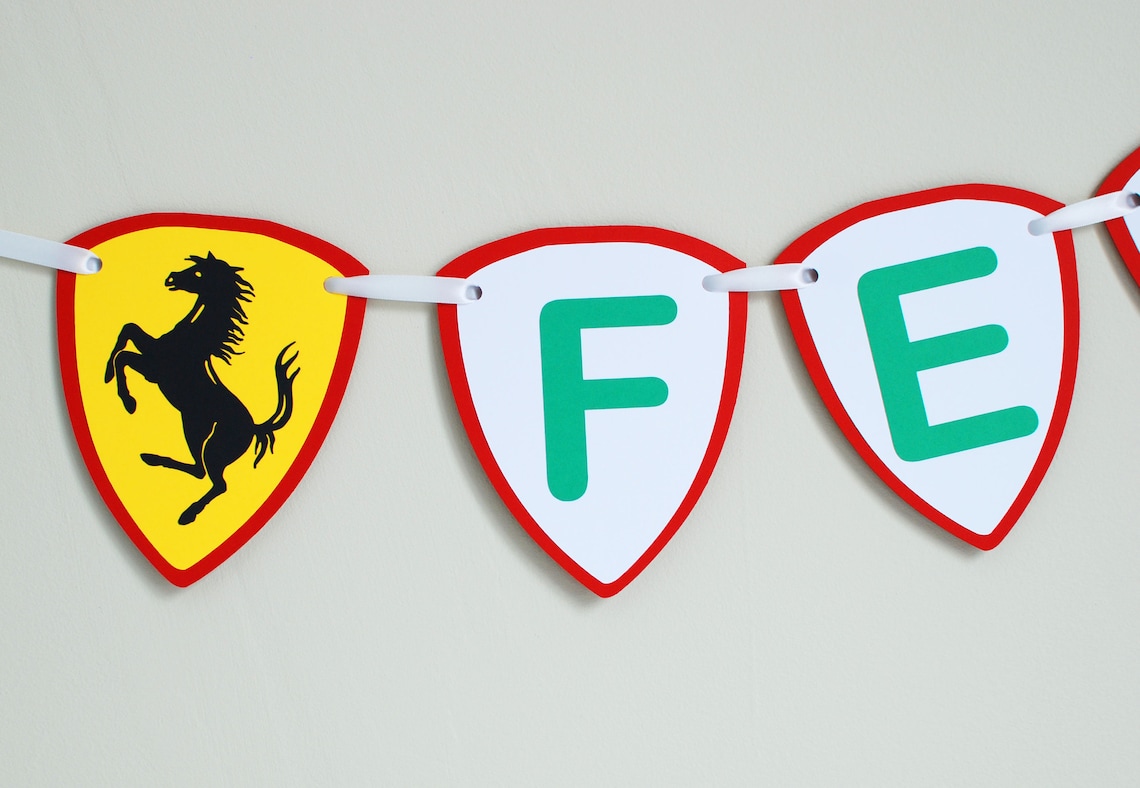 Ferrari Birthday Banner Personalized Name Banner Ferrari | Etsy Canada
