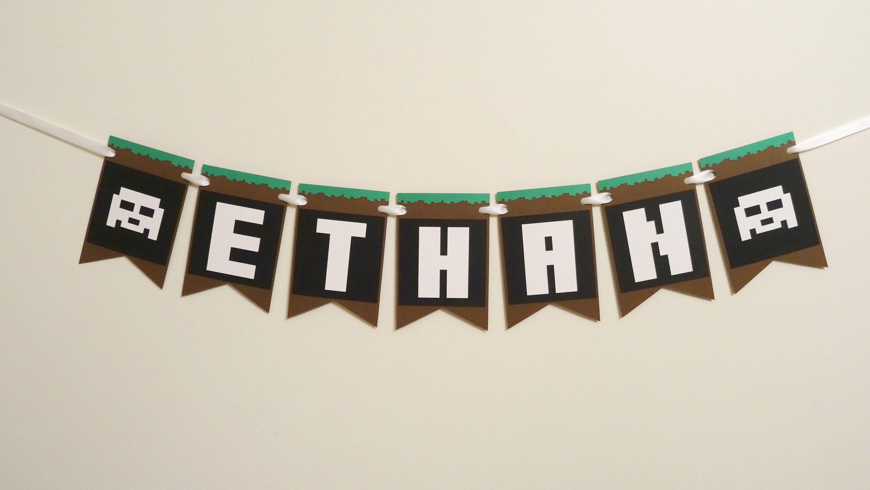 Personalized Happy Birthday Boy Banner Custom Name Boy Etsy