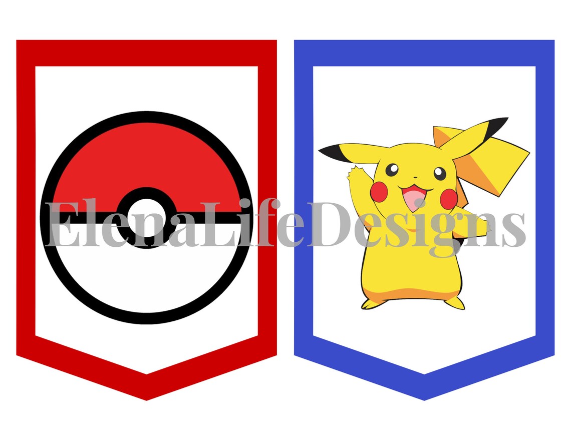 Printable Pokemon Banner Personalized Digital Banner Happy - Etsy France