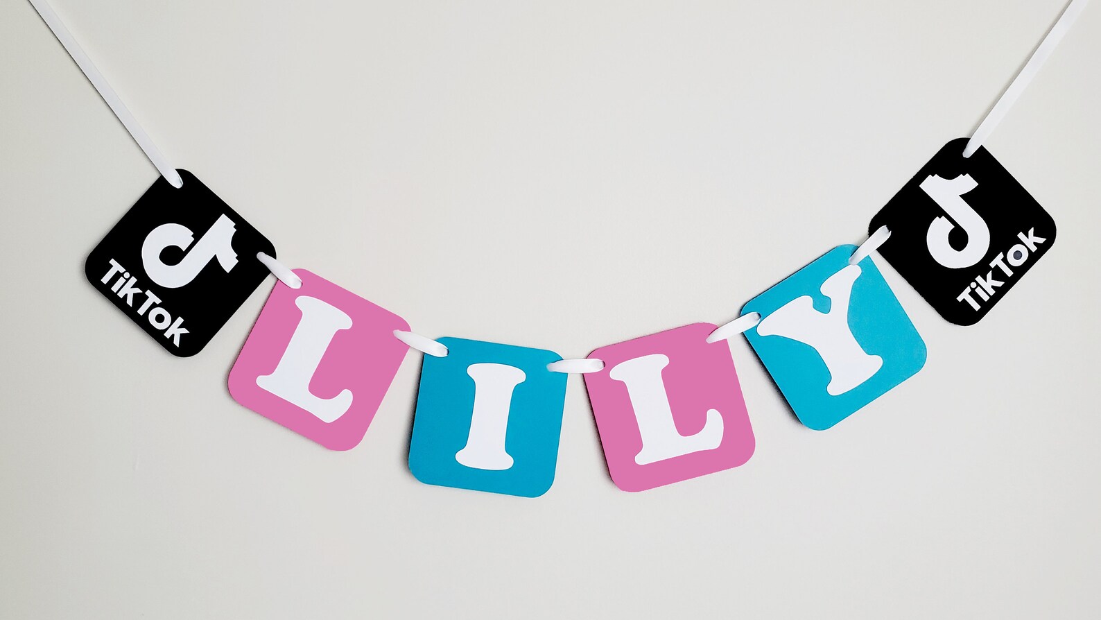 Custom Name Banner Tik Tok Banner Happy Birthday Banner | Etsy