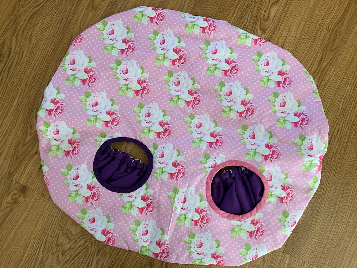 100 cotton handmade shopping trolley cover // padded liner Etsy