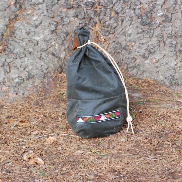 Bushcraft Sami Stil Kaffeebeutel gewachste Baumwolle