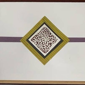 Handmade greeting cards with a Copper Thermography Design on the front - set of six