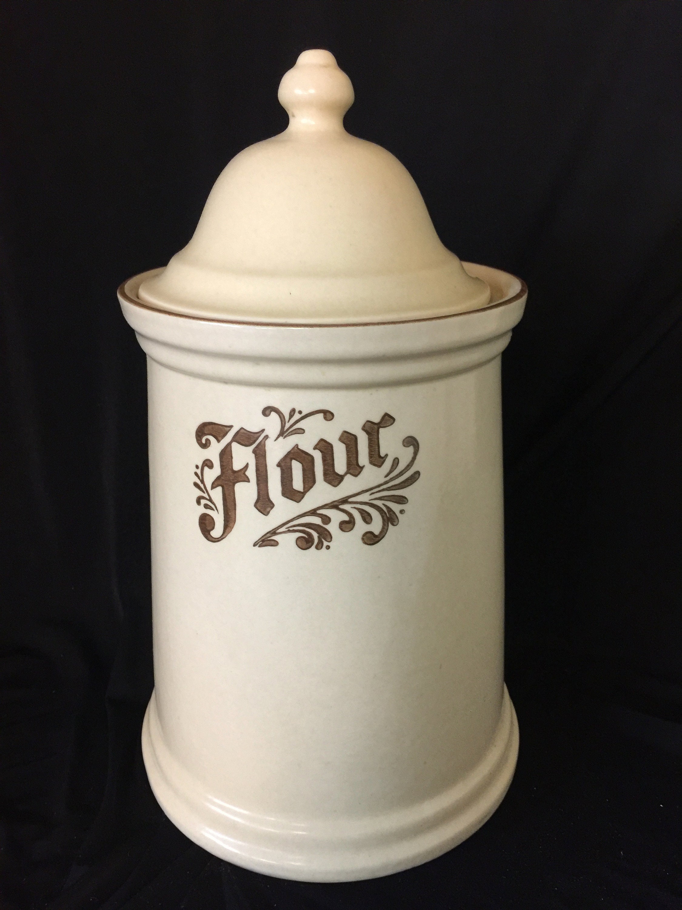 Vintage Village Pfaltzgraff Flour Jar Lidded Flour Jar Retro Etsy