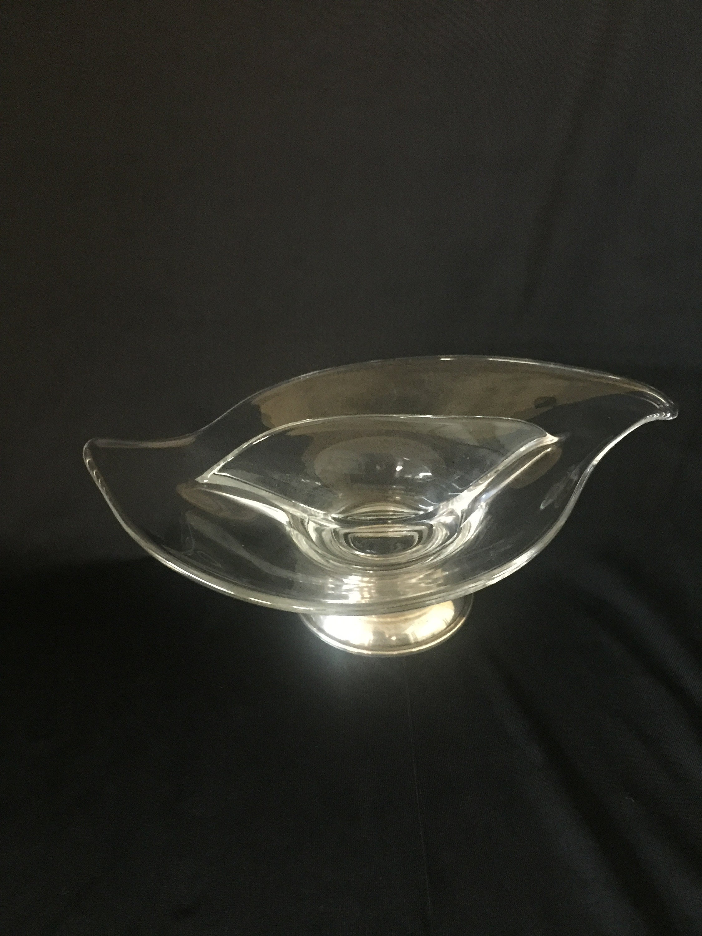 Vintage Nut Bowl Divided Nut Bowl Clear Glass Divided Dish Etsy