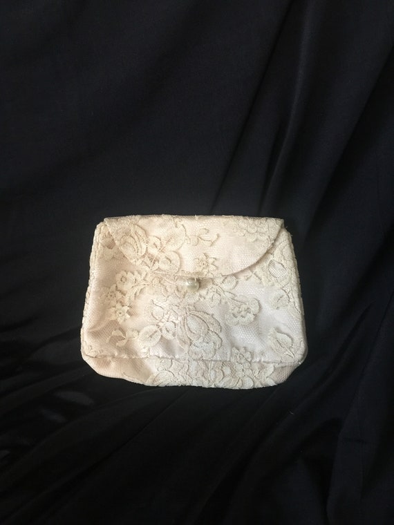 Vintage Ladies Clutch, Vintage Purse, Vintage Lace
