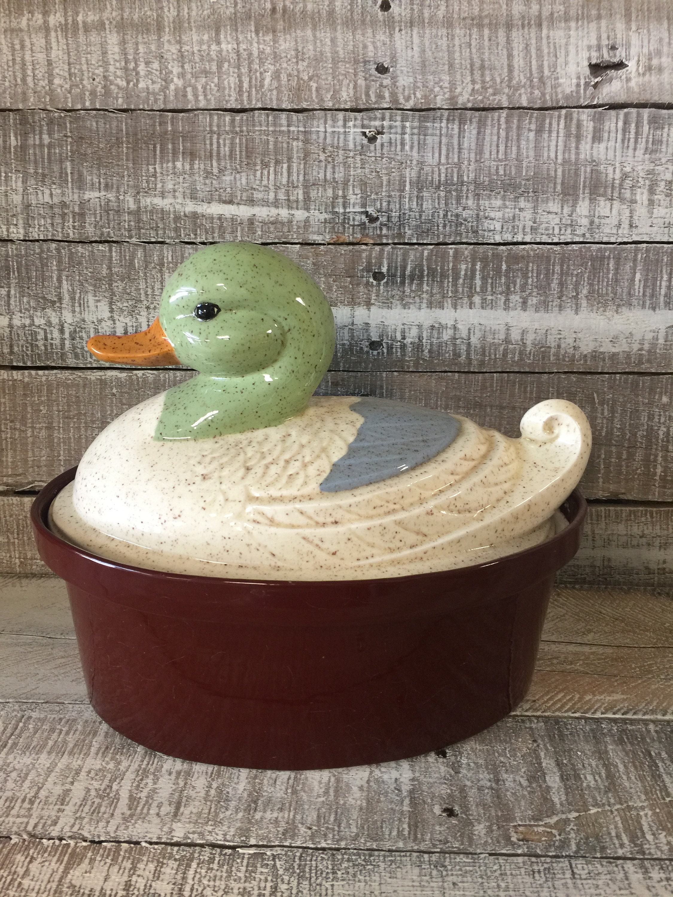 Duck Duck Lidded Dish Duck Cookie Jar Duck Pot | Etsy