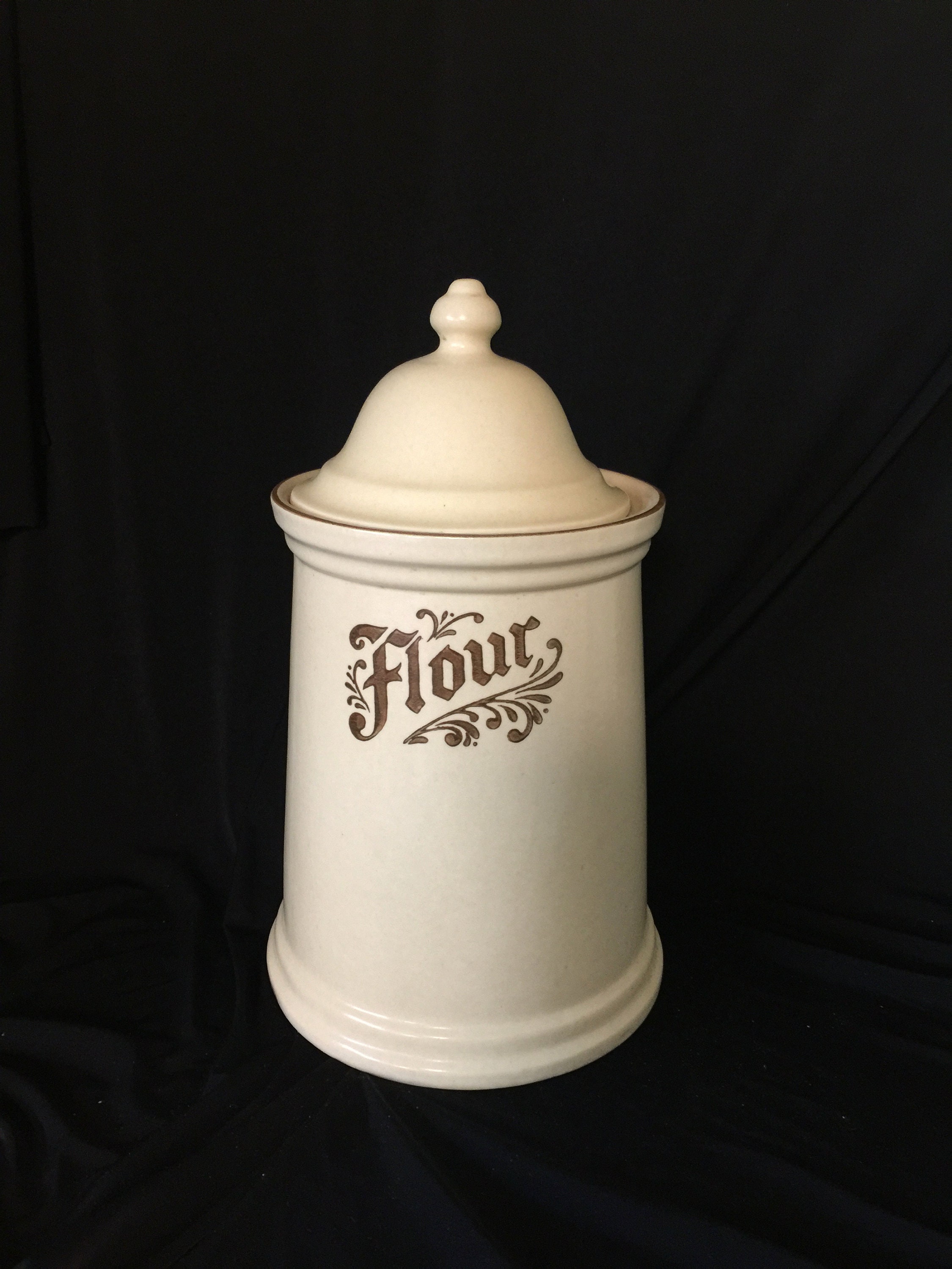 Vintage Village Pfaltzgraff Flour Jar Lidded Flour Jar Retro Etsy