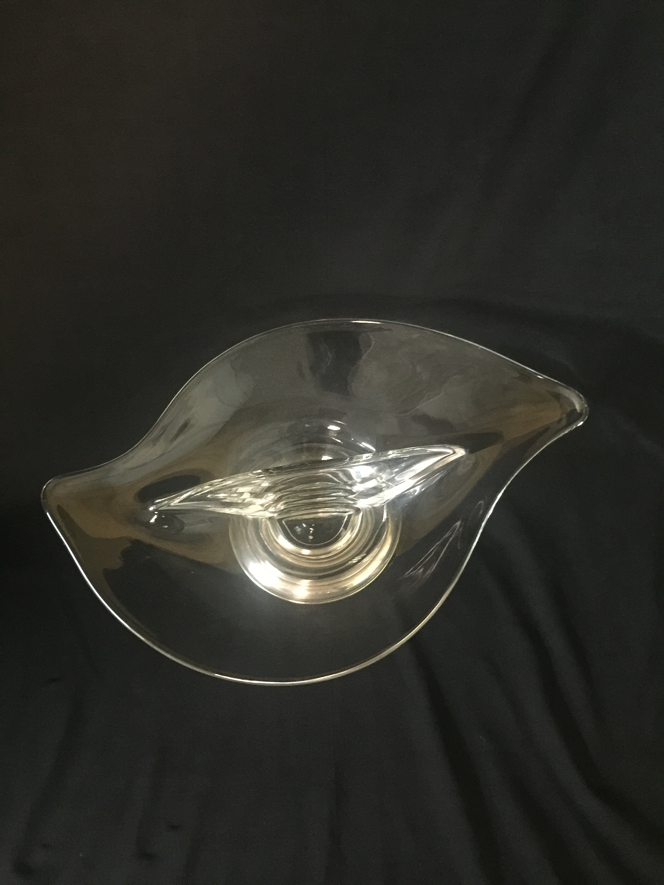 Vintage Nut Bowl Divided Nut Bowl Clear Glass Divided Dish Etsy