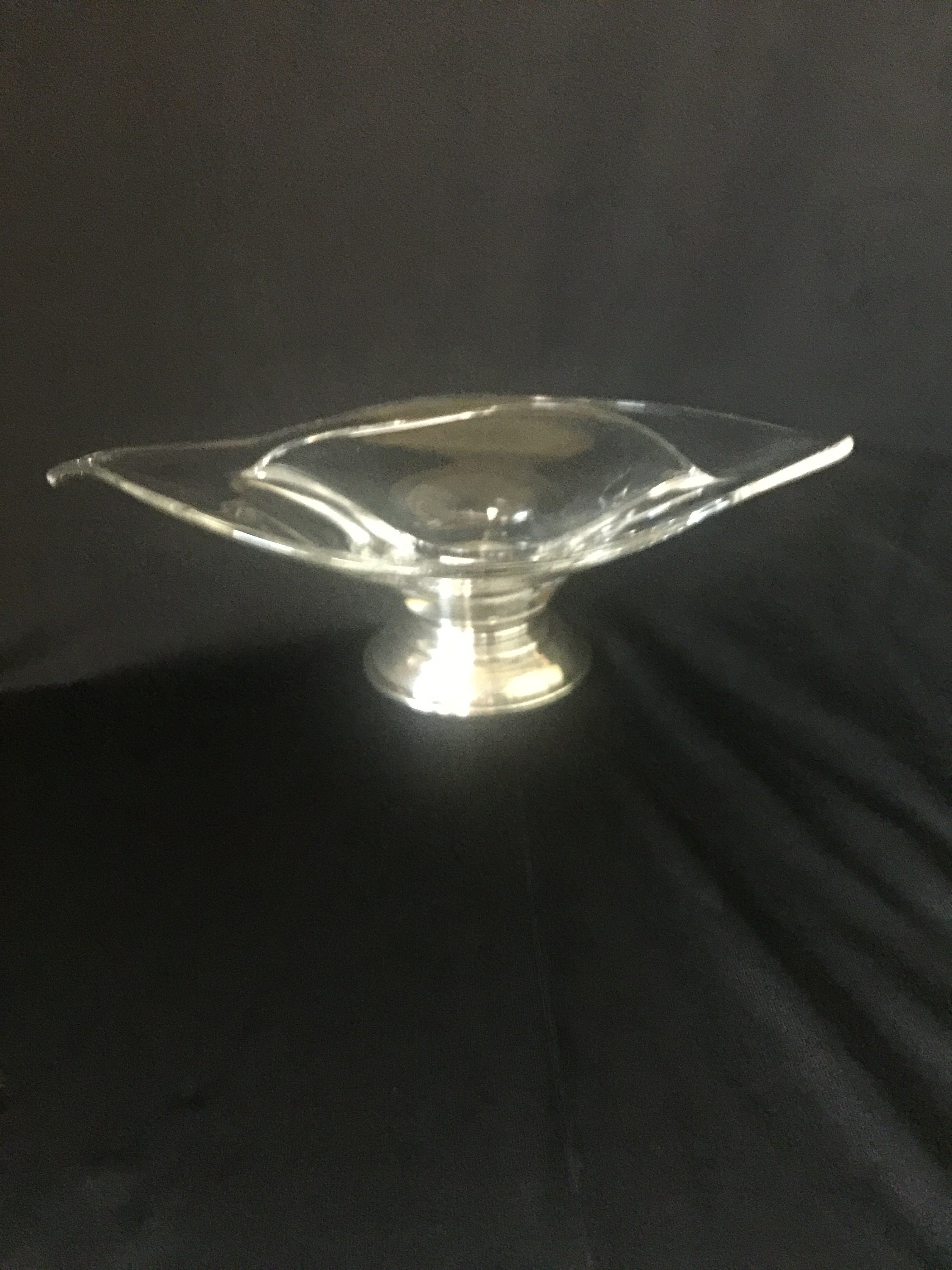 Vintage Nut Bowl Divided Nut Bowl Clear Glass Divided Dish Etsy
