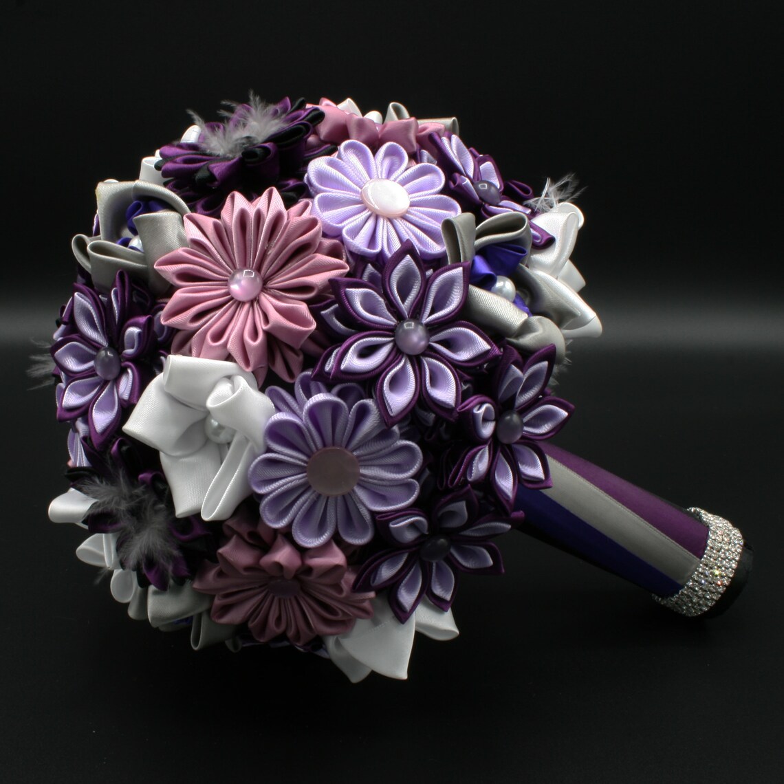 Kanzashi Flower Bride Bouquet / Wedding / Made in Quebec Etsy