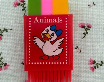 Vintage Showa Retro Animals Eraser From Japan