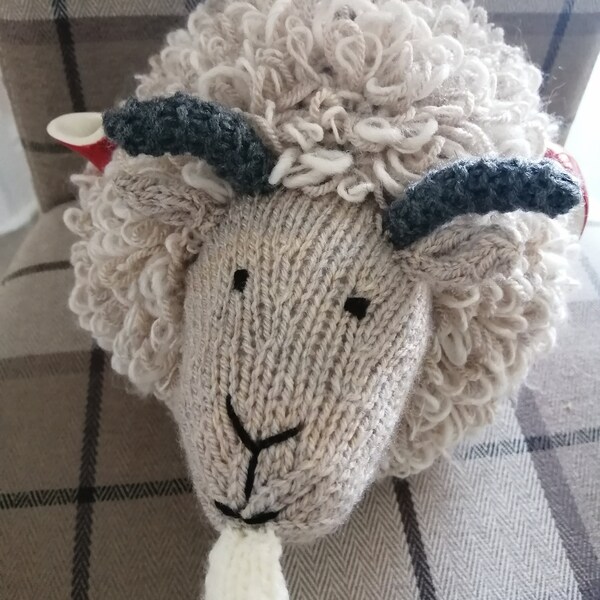 Mr Goat Tea Cosy Hand Knitted Standard Pot Size