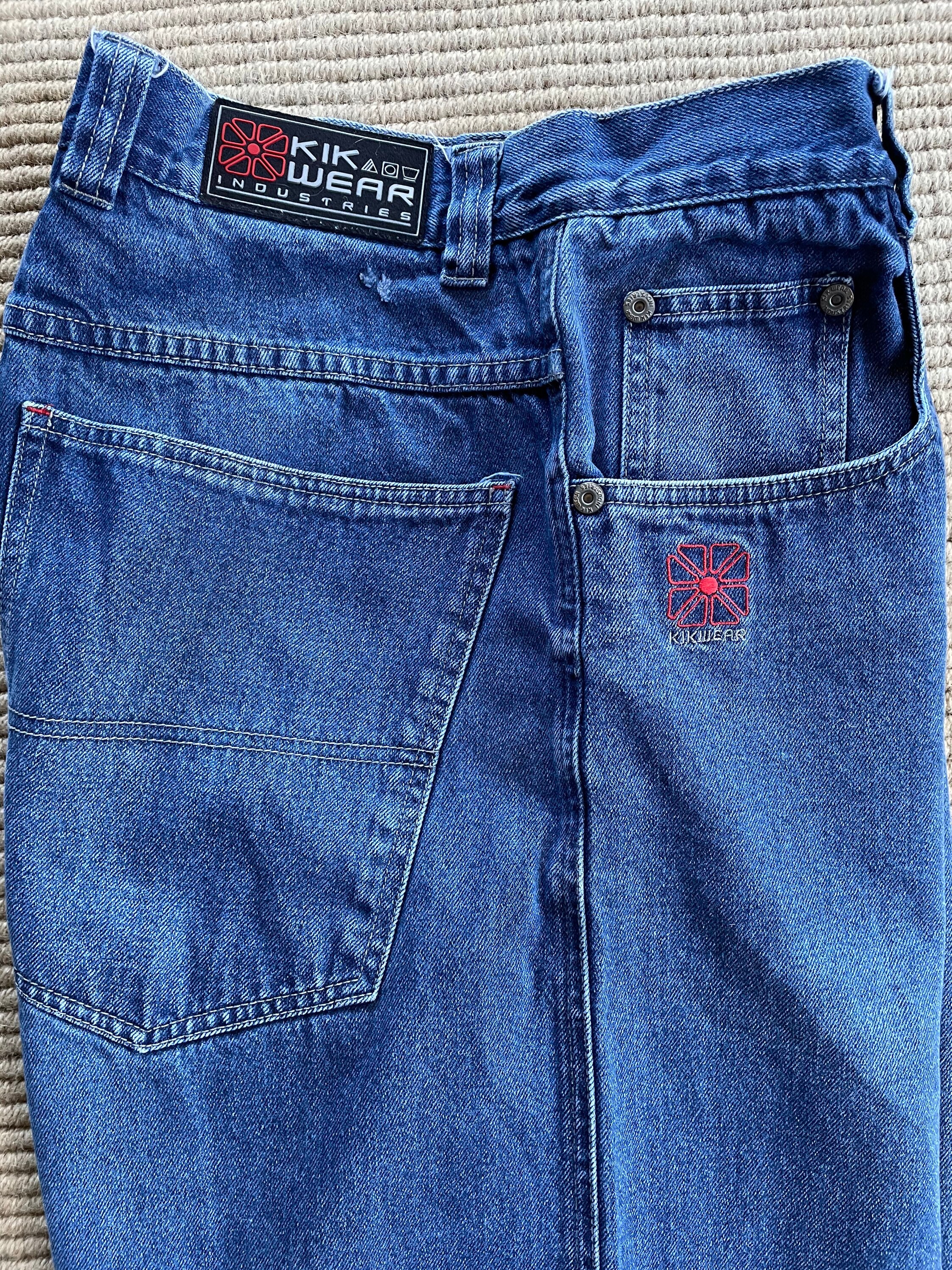 Vintage Kikwear Jeans 34x32 Blue Basic 