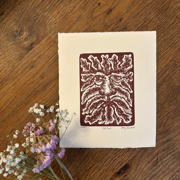 Old Soul - Original Lino print -Limited Edition