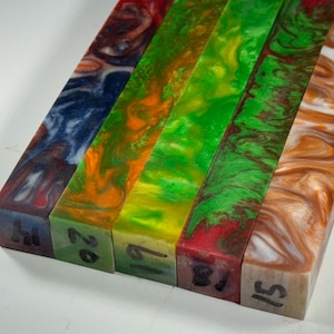 Pen Blanks * Epoxy Resin * Mica Powder Colored * Pen Blank * Pen Turning