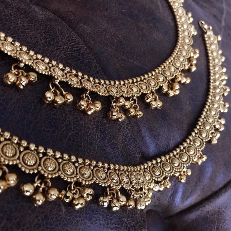 Gold Plated Bridal Anklet Gold Plated Anklets Payal | Etsy