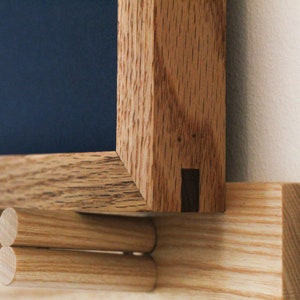 Handmade Solid White Oak Picture Frame, plus Acrylic Glass, Pre-Installed Hardware, Tabs, and Backing
