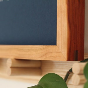 Handmade Solid Cherry Picture Frame, plus Acrylic Glass, Pre-Installed Hardware, Tabs, and Backing