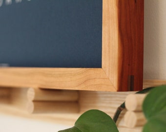 Handmade Solid Cherry Picture Frame, plus Acrylic Glass, Pre-Installed Hardware, Tabs, and Backing