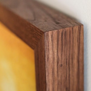 Handmade Solid Walnut Picture Frame, plus Acrylic Glass, Pre-Installed Hardware, Tabs, and Backing