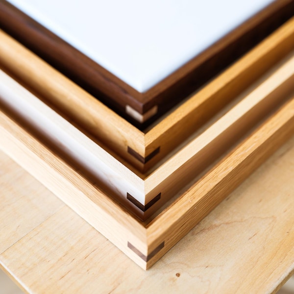 Canvas Floater Frame, Solid Wood Canvas Floating Frames in Walnut, Cherry, Maple & White Oak