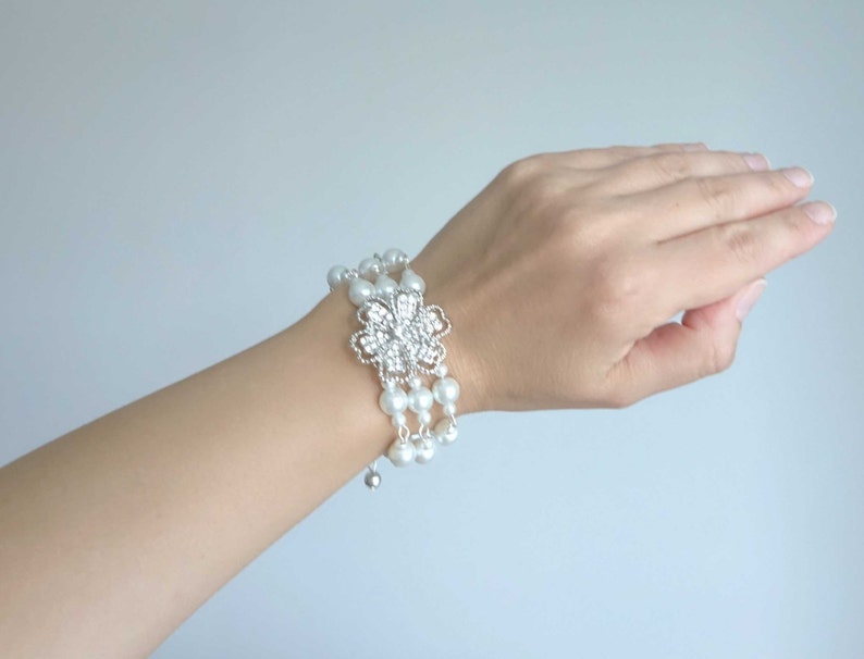 Bridal Jewelry Pearl Wedding Bracelet Bridal Cuff Bracelet Wedding Pearl Bracelet,Bridal bracelet