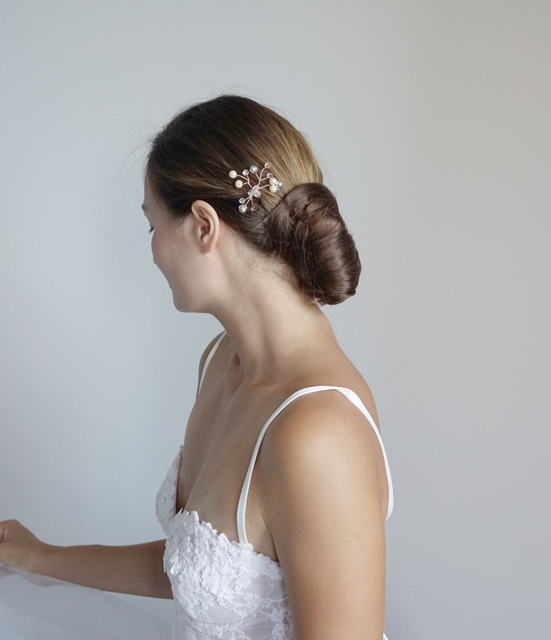 Pearlcrystal Wedding Hair Pins Bridal hair accessoriesBridal hair pins Wedding hair piecesbridal hair accessories
