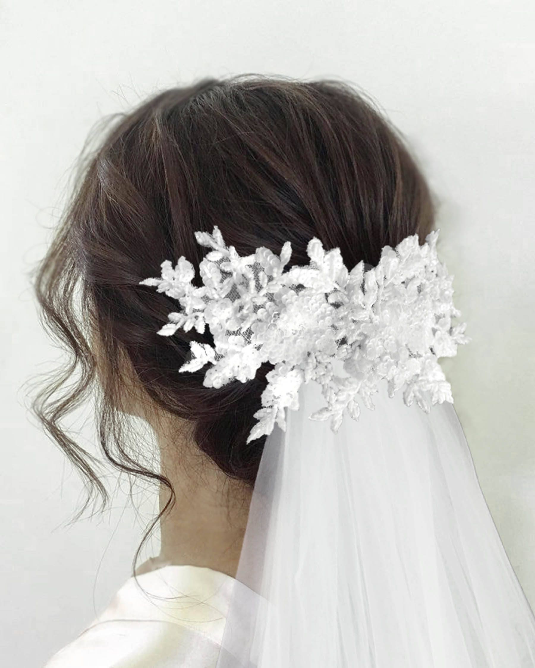 Bridal headpiece wedding lace headpiecebridal lace Etsy