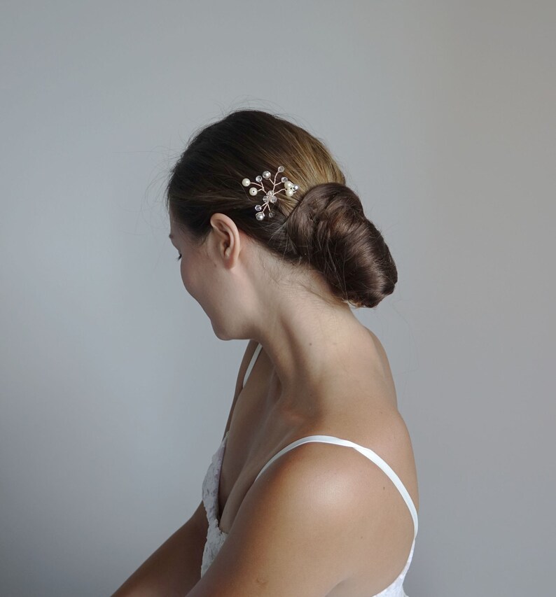 Pearlcrystal Wedding Hair Pins Bridal hair accessoriesBridal hair pins Wedding hair piecesbridal hair accessories