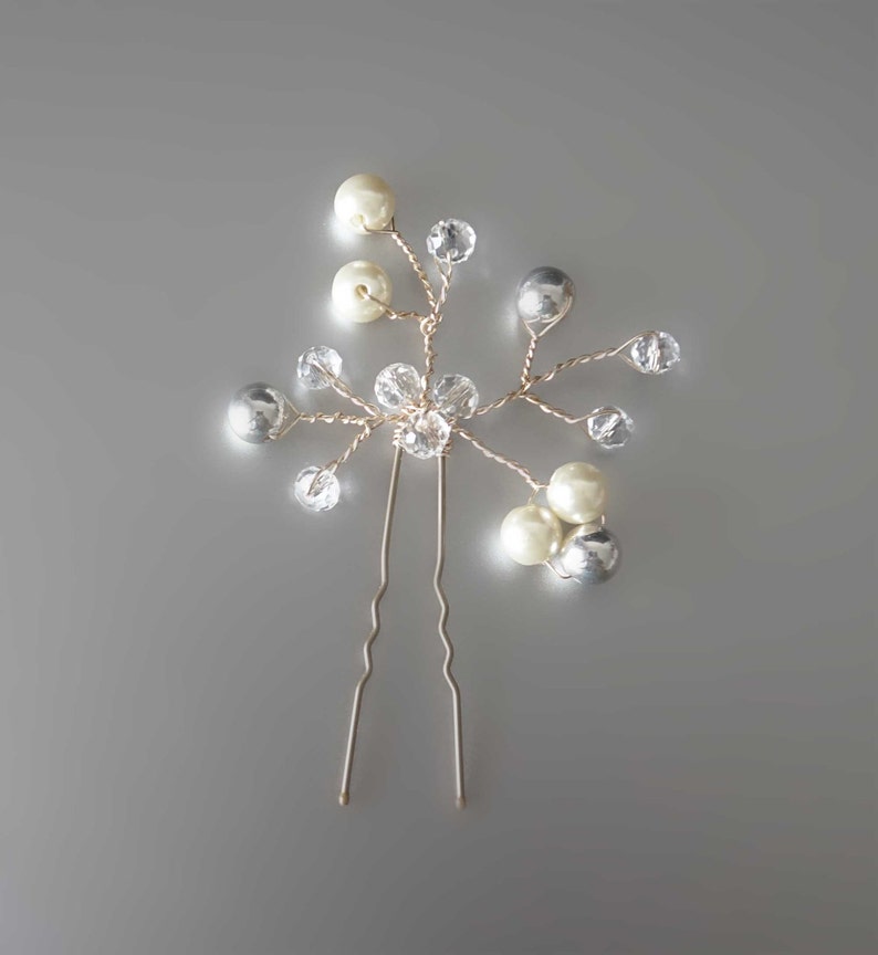 Pearlcrystal Wedding Hair Pins Bridal hair accessoriesBridal hair pins Wedding hair piecesbridal hair accessories