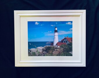Portland Headlight, Maine photo/print - matted and framed