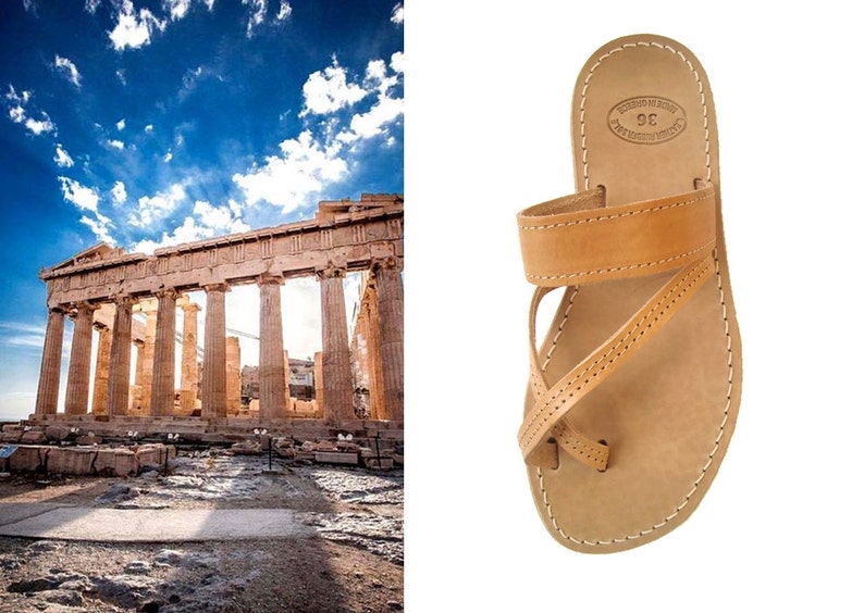 mens greek leather sandals