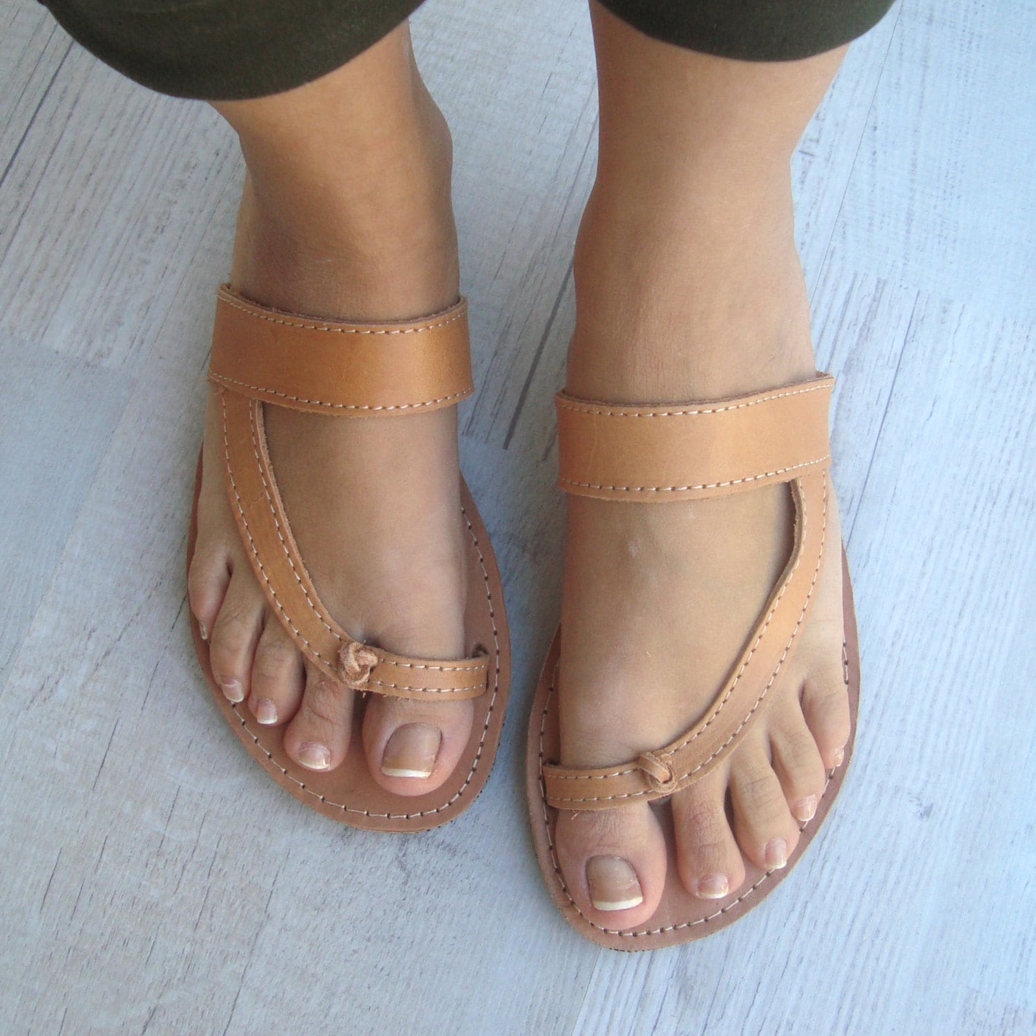 Toe Ring Sandals Grecques Sandals Leather Sandal Toe Ring - Etsy