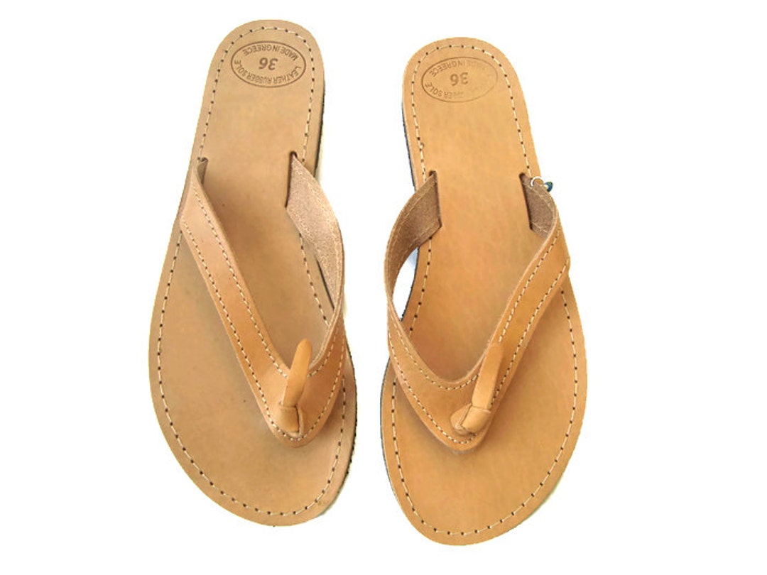 Sandalias De Hombre Chanclas De Cuero Sandalias Griegas Etsy Espa a