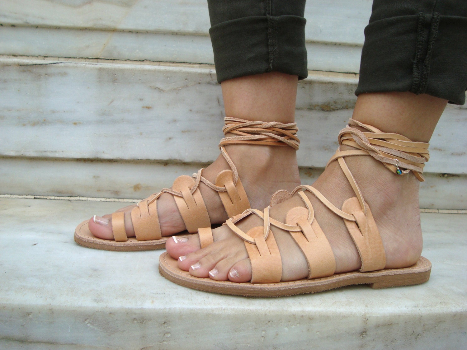 Adjustable strap sandals ladies hot sale