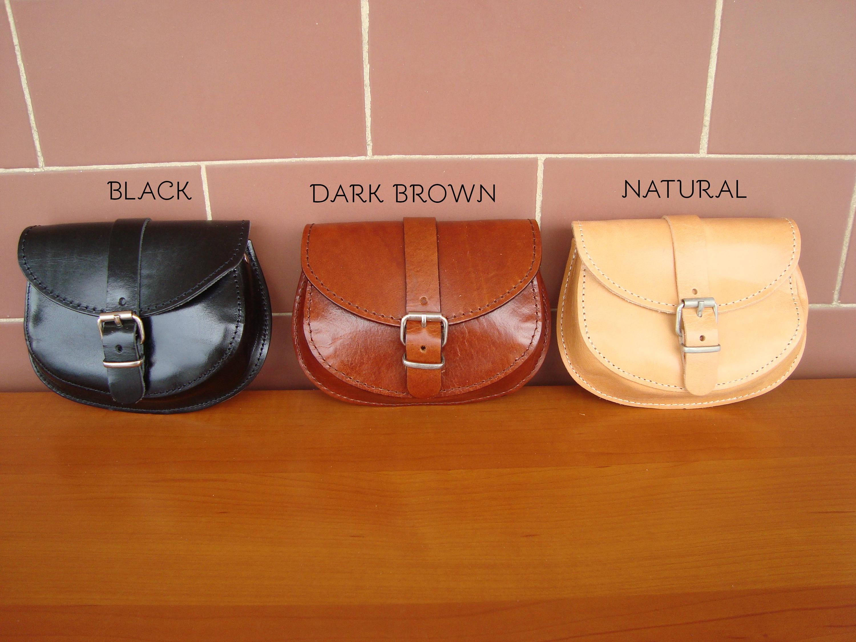 Small leather messenger bag Cross body bag women Natural Etsy