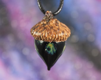 Acorn Necklace, Glass Acorn Pendant, Acorn Pendant, Handmade Acorn, Acorn, Acorn Jewelry, Fall Necklace, Fall Jewelry