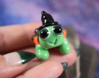Schildpad, miniatuurschildpad, glazen miniatuur, sprookjesachtige tuinschildpad, terrariumbeeldje, glazen schildpad, miniatuurdieren, miniatuurbeeldjes