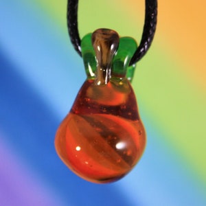 Pear Necklace, Glass Pear Pendant, Pear Pendant, Handmade Pear, Pear, Pear Jewelry, Food Necklace, Fruit Necklace, Pear Jewelry, Glass Pear