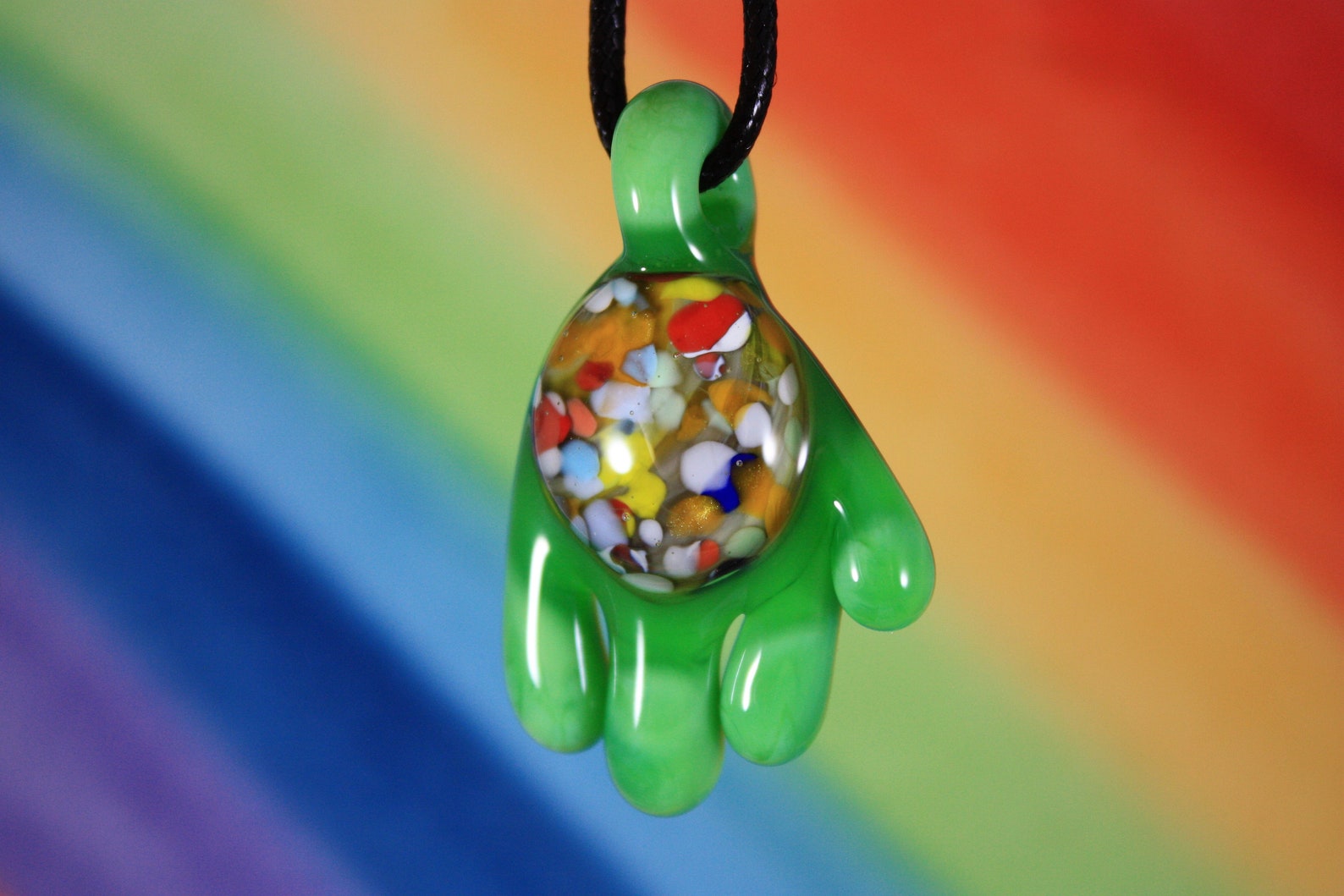 Drip Pendant Drip Necklace Glass Pendant Drip Necklace Etsy