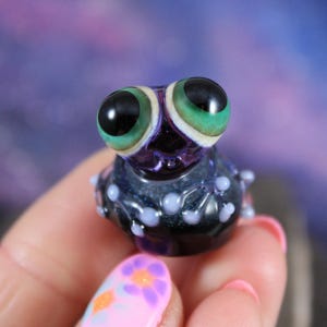 Frog Earthy Friend, Glass Miniature, Frog Art, One of a Kind Art, Terrarium Figurine, Glass Art, Frog Art, Miniature Frog, Frog Miniature