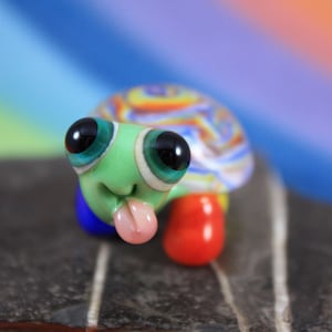 Turtle, Miniature Turtle, Glass Miniature, Fairy Garden Turtle, Rainbow Turtle, Glass Turtle, Miniature Animals, Miniature Figurine, Rainbow