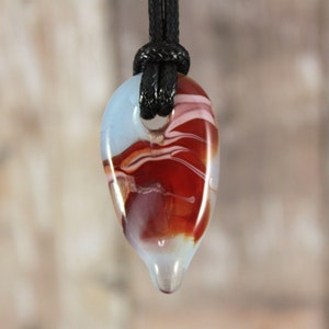 Glass Pendant, Pendant Necklace, Glass Pendant Necklace, Glass Necklace, Glass Jewelry, Tablet Necklace, Unique Glass Pendant, Swirl Glass