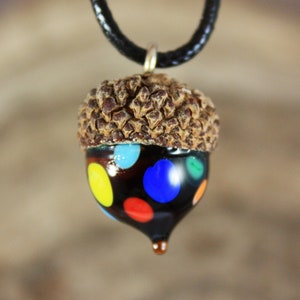 Acorn Necklace, Glass Acorn Pendant, Acorn Pendant, Handmade Acorn, Acorn, Acorn Jewelry, Fall Necklace, Fall Jewelry