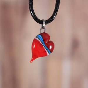Heart Necklace, Heart, Heart Pendant, Glass Heart Pendant, Glass Heart Necklace, Love Necklace, Heart Jewelry, Glass Heart, Heart Charm