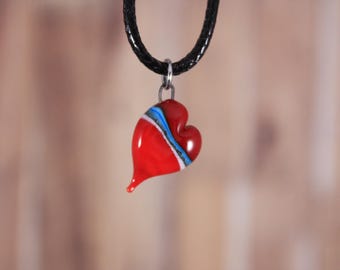 Collar de corazón, corazón, colgante de corazón, colgante de corazón de cristal, collar de corazón de cristal, collar de amor, joyería de corazón, corazón de cristal, dije de corazón