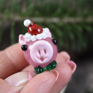 Earthy Friend Pig, Pig, Glass Miniature, Fairy Garden Decor, Terrarium Figurine, Succulent Decor, Miniature Animal, Miniature Figurine