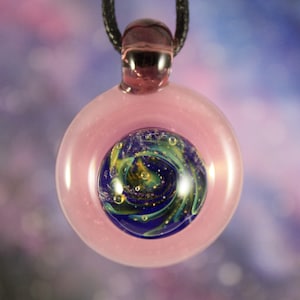 Galaxy Necklace, Space Implosion Pendant, Galaxy Pendant, Heady Glass, Dichroic Glass, Heady Pendant, Vortex Necklace, Dichroic Pendant