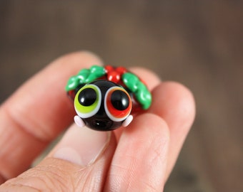 Earthy Friends, Ladybug, Glass LadyBug, Fairy Garden Accessories, Terrarium Figurines, Miniature Insects, Miniature Figurine, Glass Lady Bug